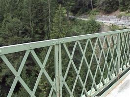 Scary drops off the Versamer Bridge, Versam, 50.7 miles into the ride